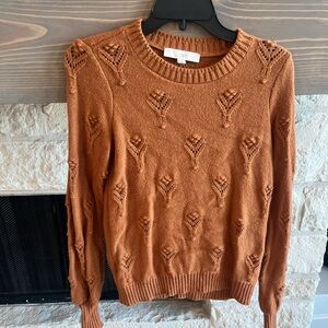 Burnt orange LOFT sweater, XS